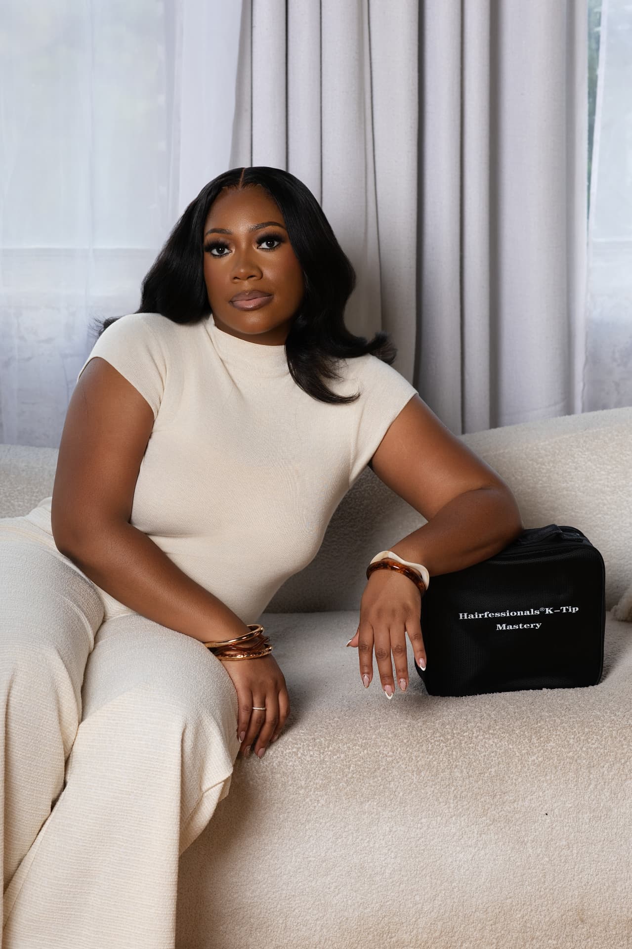 Brand portrait with the Hairfessionals K-Tip Mastery kit